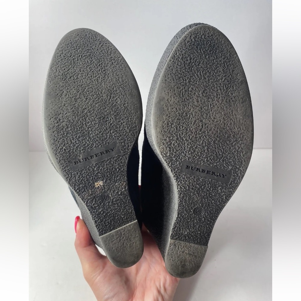 Burberry suede wedge ankle boots black 36.5 - Picture 5 of 10